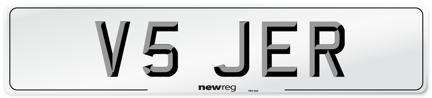 V5 JER Number Plate from New Reg